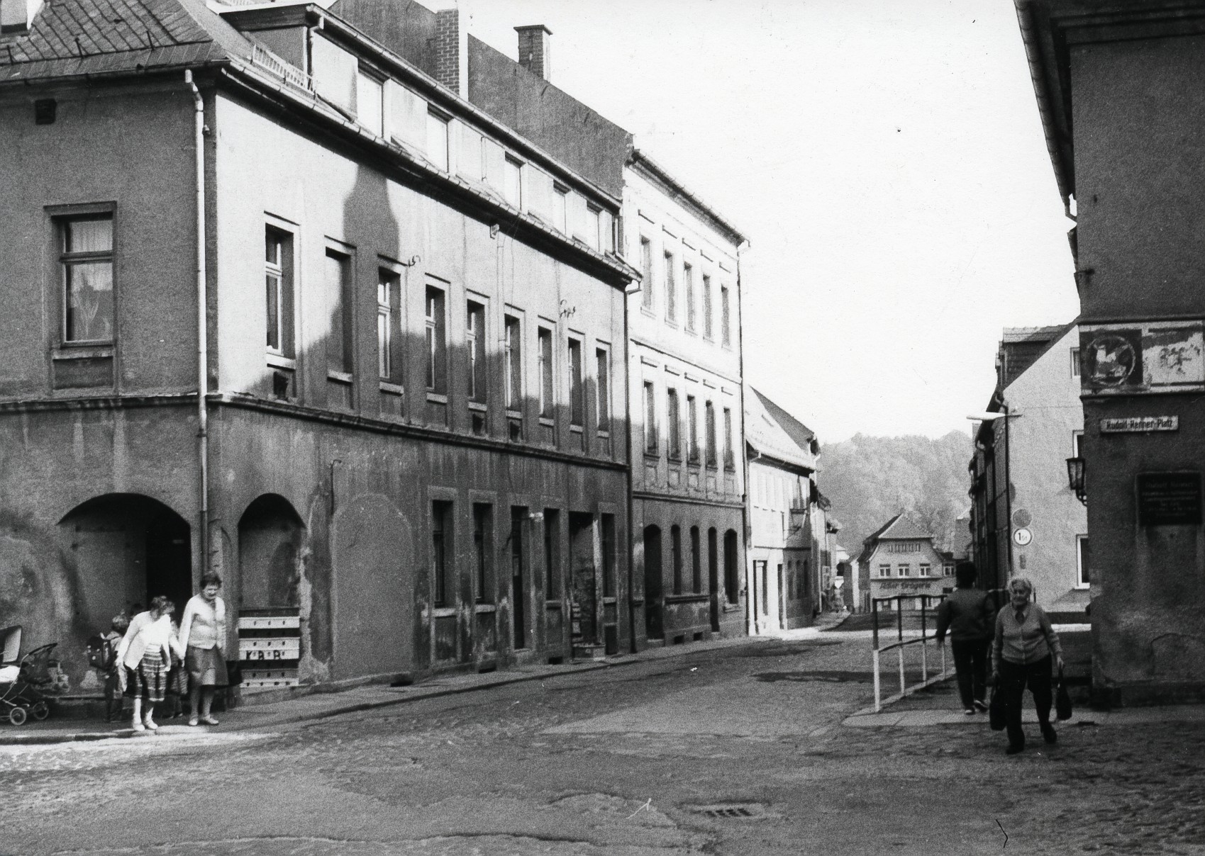 Blick vom Obermarkt zum Niedermarkt alt